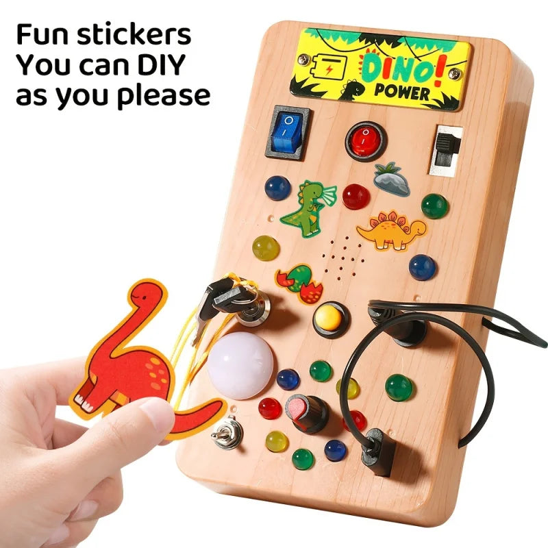 Tablero sensorial Montessori Lumo con luces LED